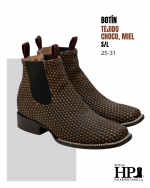Botín Tejido Crazy Choco-Miel S. Cuero H-R