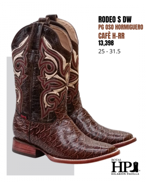 Z P. Único Rodeo Sólida Pg Oso Hormiguero Cafè S. Cuero H-Rr