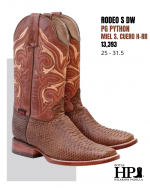 Z P. Único Rodeo Sólida Pg Python Miel S. Cuero H-Rr