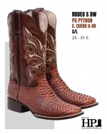 Z P. Único Rodeo Sólida Pg Python Shedron S. Cuero H-Rr