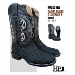 Rodeo Sólida Chinela Tejida Negro S. Cuero H-R