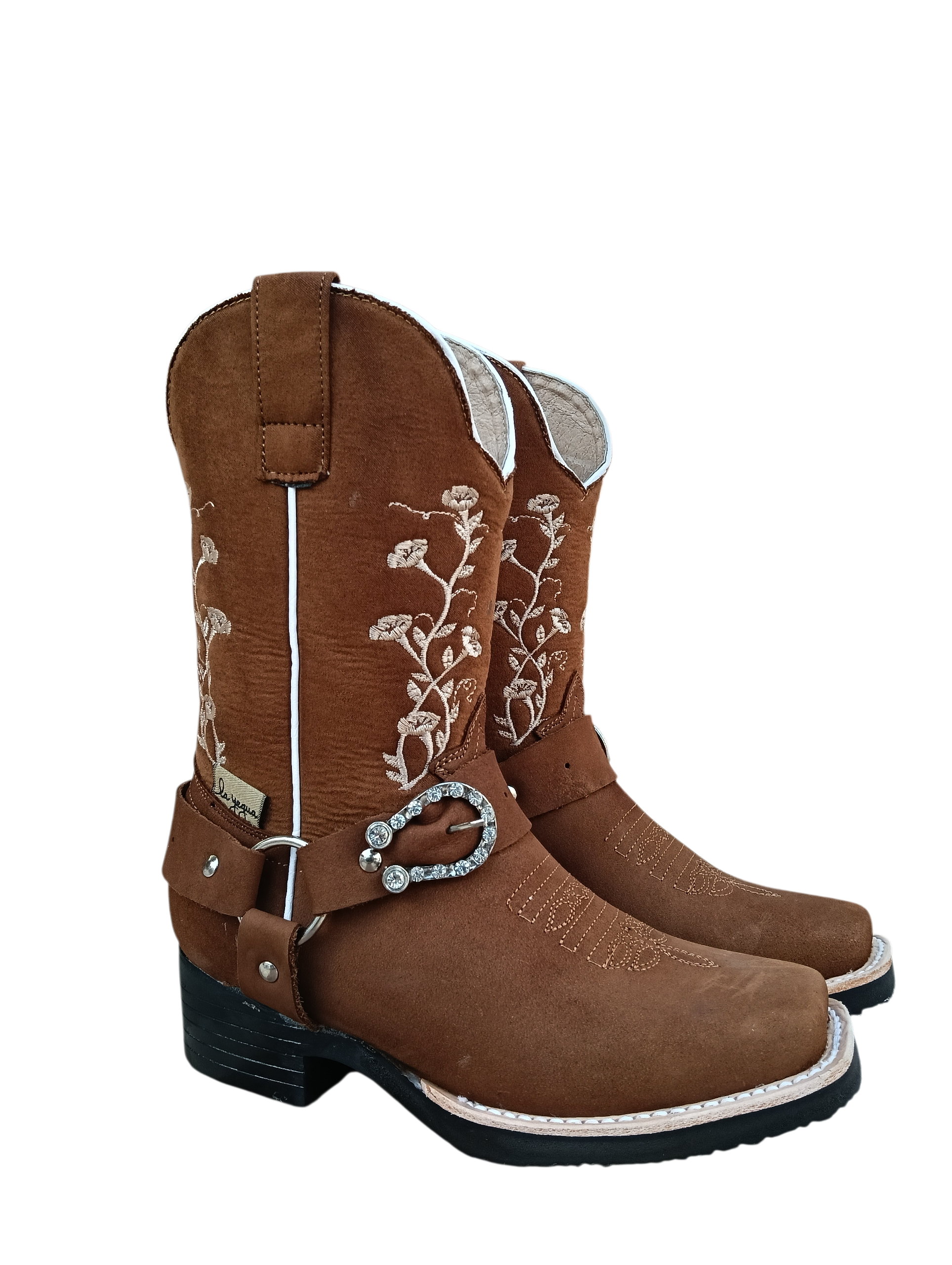 N Rodeo Sólida Estribo Nobuck Texas Niña S. R H-19 - Imagen 2