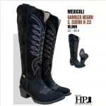 D Mexicali Gamuza Negro S. Cuero H-23