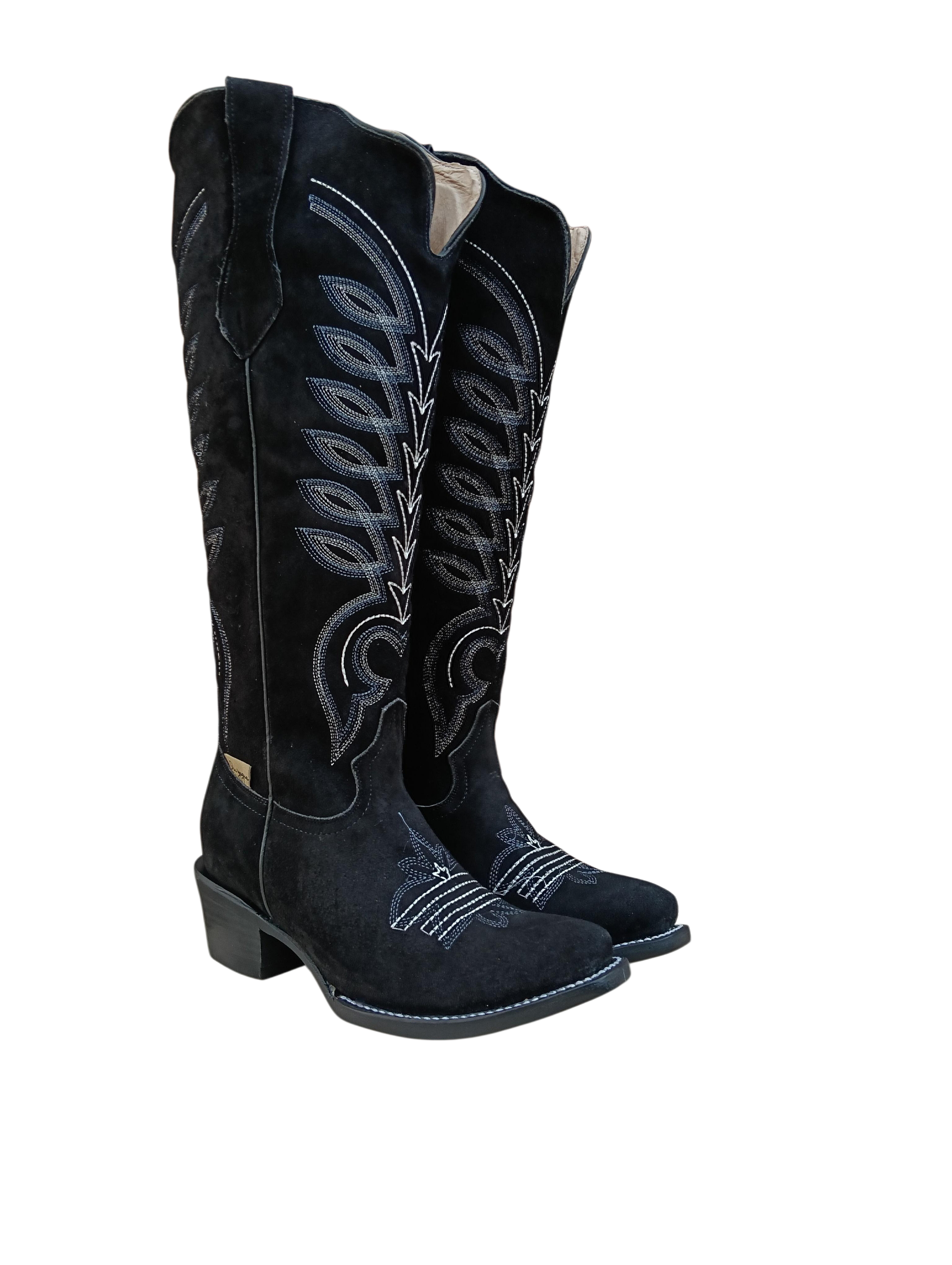 D Mexicali Gamuza Negro S. Cuero H-23 - Imagen 2