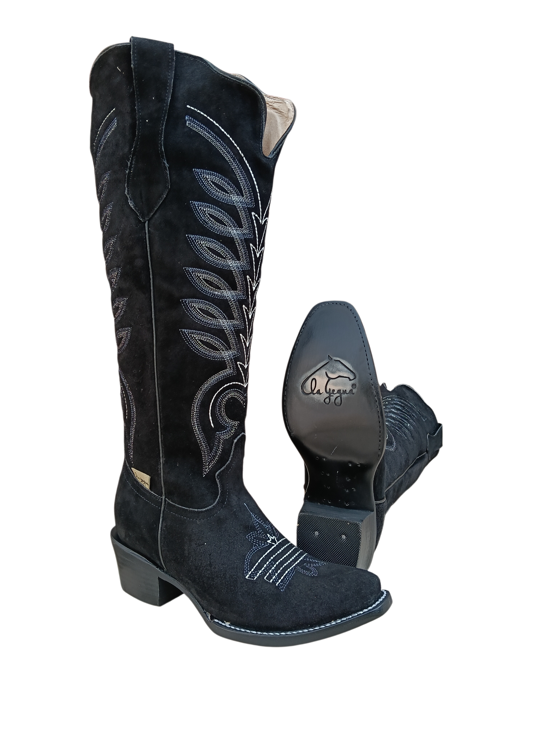 D Mexicali Gamuza Negro S. Cuero H-23 - Imagen 3