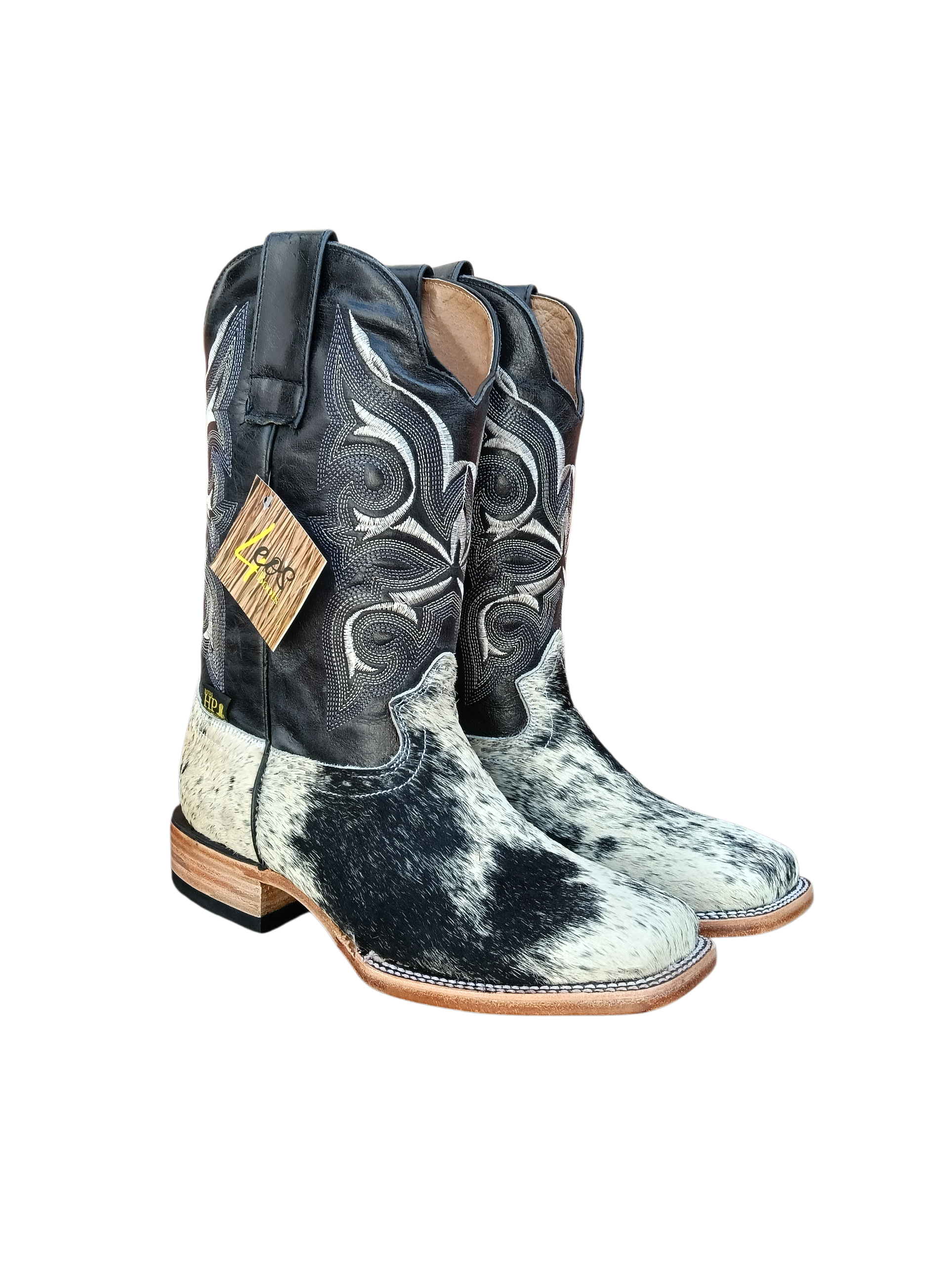 Rodeo Solida Dw Pelo De Vaca Blanco-Negro S. Cuero H-R - Imagen 2