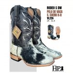 Rodeo Solida Dw Pelo De Vaca Blanco-Negro S. Cuero H-R