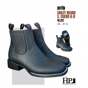 Botín Crazy Negro S. Cuero H-R