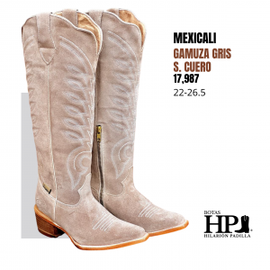 D Mexicali Gamuza Gris S. Cuero H-D1