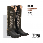 D Melisa Con Piedritas Negro - Negro S. Cuero H-D2