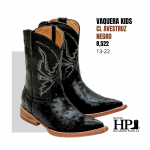 N Rodeo Solida Cl Avestruz Negro-Negro S.Cuero H-16