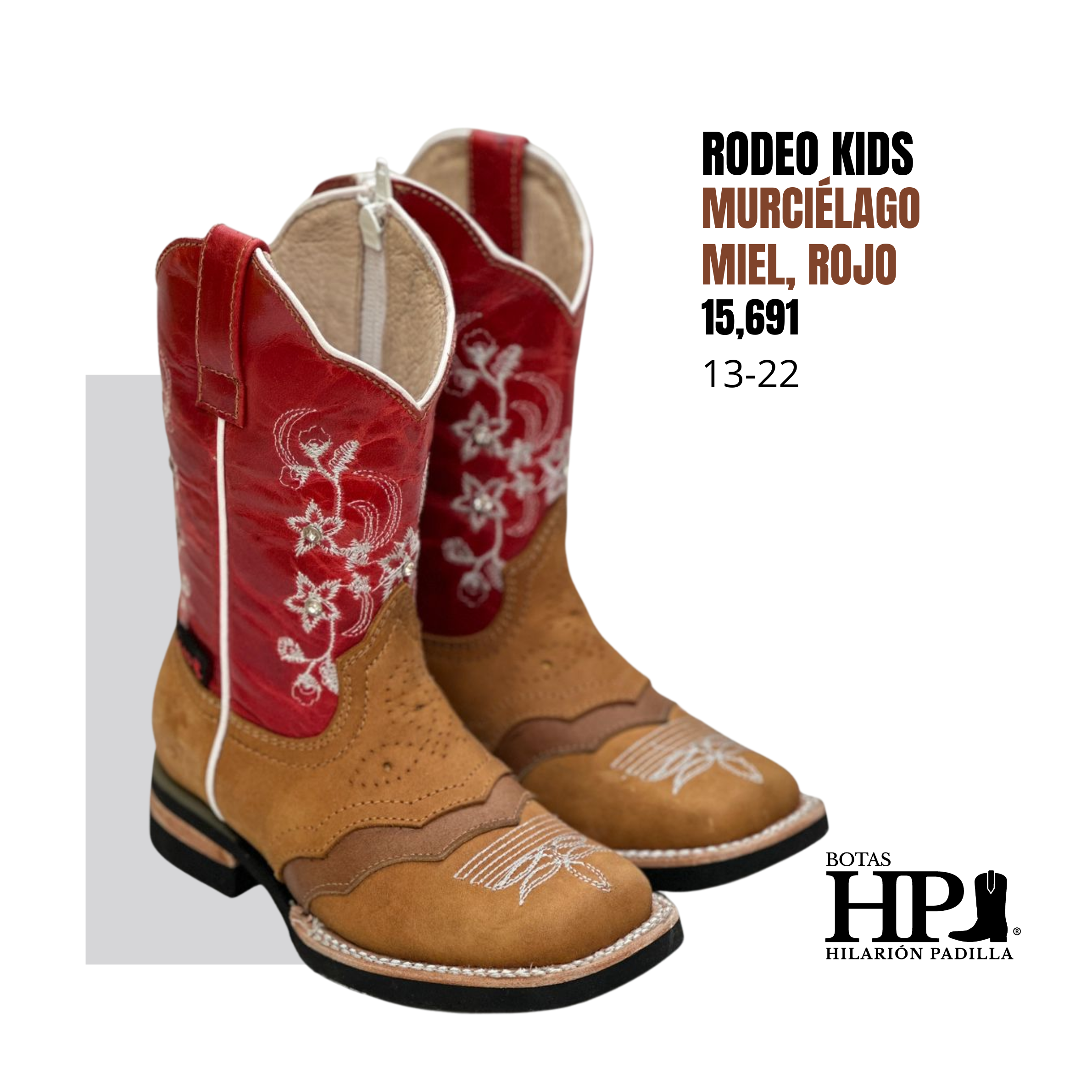 N Rodeo Murcielago Niña S. Nova H-R Miel-Rojo