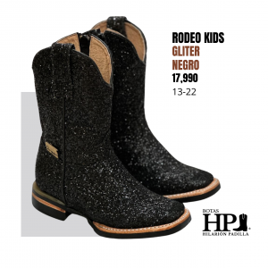 N Rodeo Sólida Gliter Negro S. R H-19